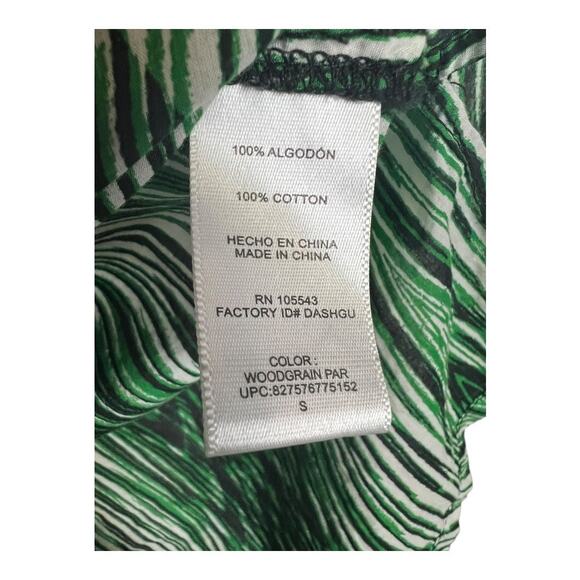 Derek Lam Design Nation Shirt Dress Casual S Small Green Cotton - Picture 4 of 5